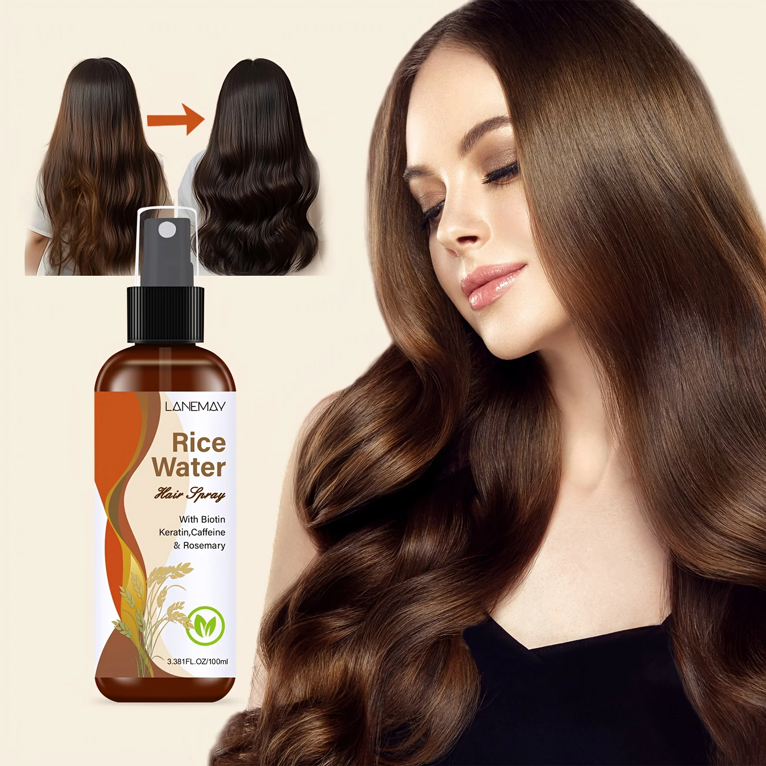 بخاخ للشعر بماء الأرز - مع الب - مراجعة Biotin Hair Growth وسعره