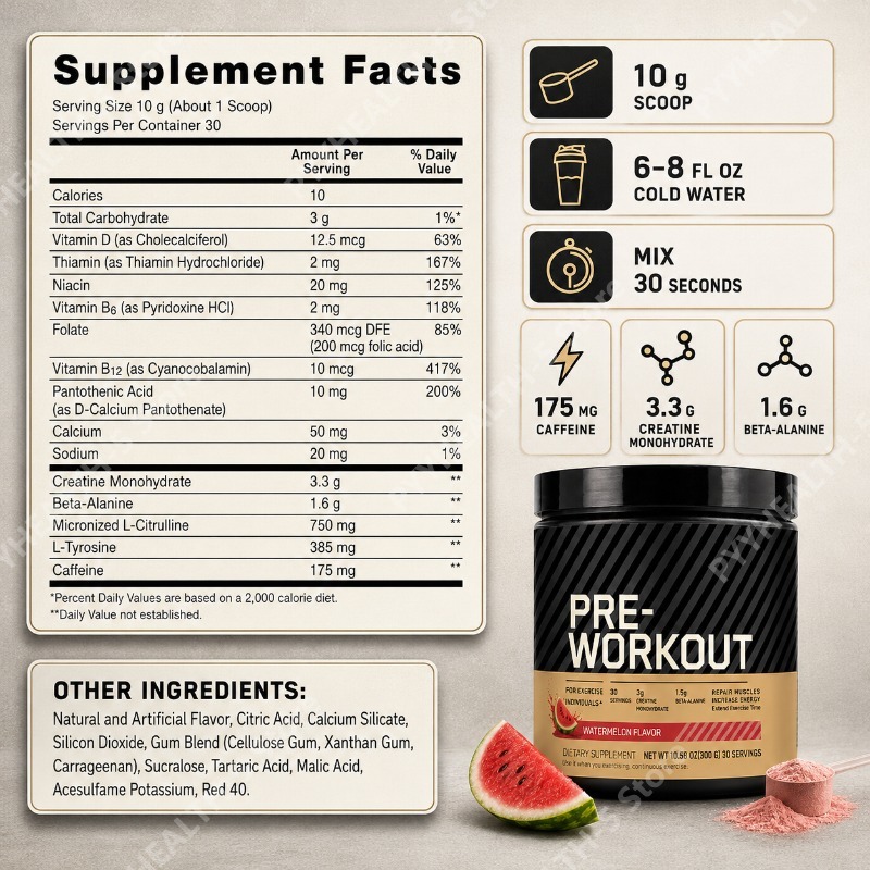 مسحوق ما قبل التمرين مع الكريا - مراجعة Pre Workout Supplement وسعره